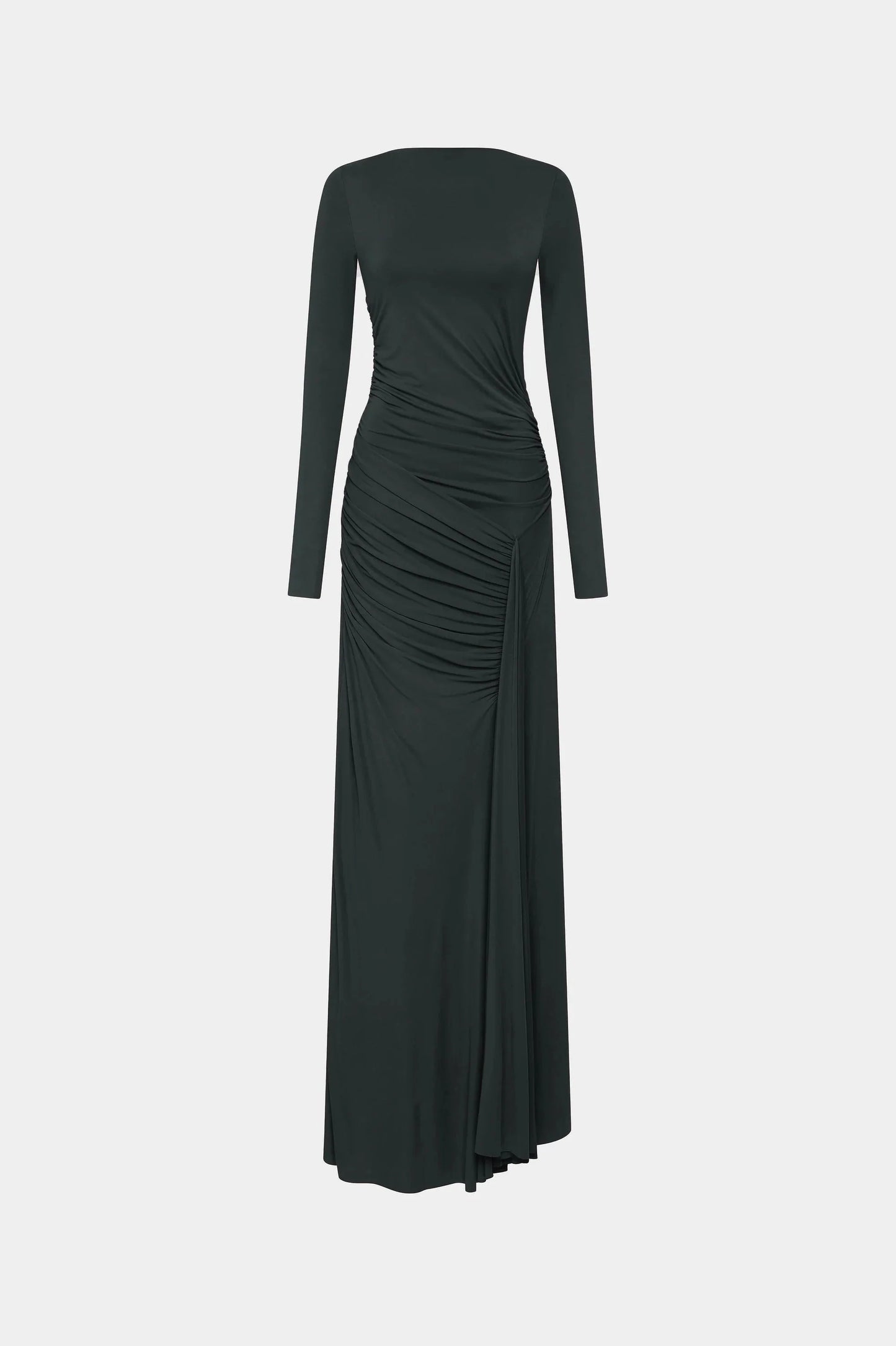 Misha Glacier Cupro Long Sleeve Maxi Dress - Black