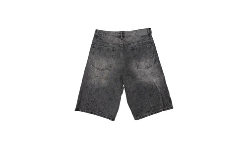 Embossed Jean Shorts "Black" 10049739