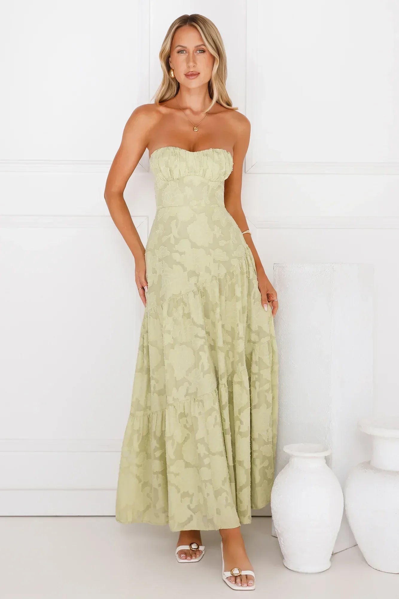 My Best Strapless Maxi Dress