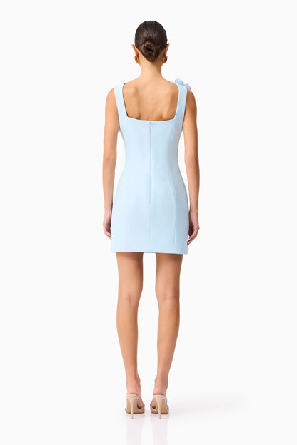 Chantelle Floral Mini Dress in Blue