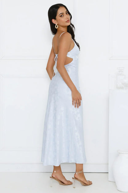 Floral Kiss Satin Maxi Dress