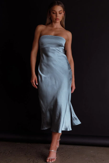 Ladies' Night Cowl Back Midi Dress Seafoam