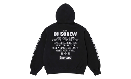 DJ Screw Zip Up Hooded Sweatshirt "SS26 - black" SU27355