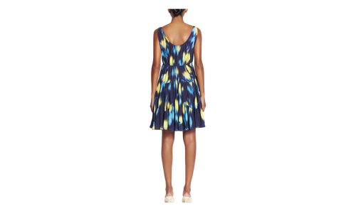 PRINTED SLEEVELESS SHORT DRESS "NAVY" RW DR0009 5900 P24 277