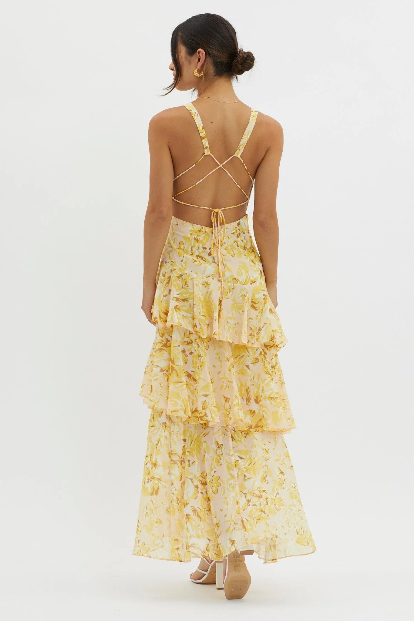 Veda Ruffle Midi Dress