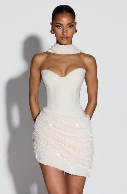Denise Mini Dress - Ivory