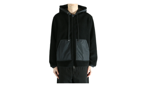 Zip Up Cardigan "Black" MON55