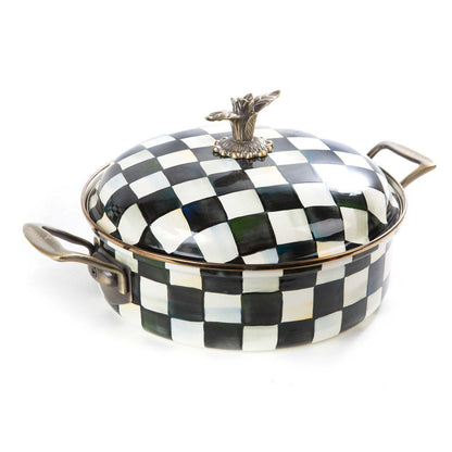 Mackenzie-Childs Courtly Check Enamel 5 Qt. Casserole