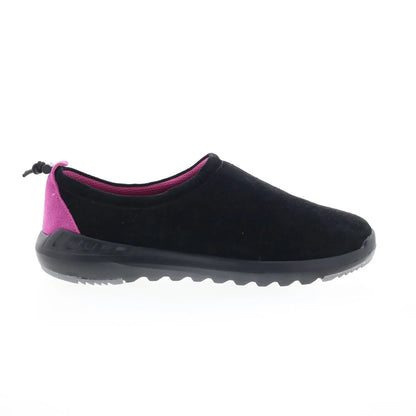 Bearpaw Jack 2919W-011 Womens Black Suede Slip On Lifestyle Sneakers Shoes
