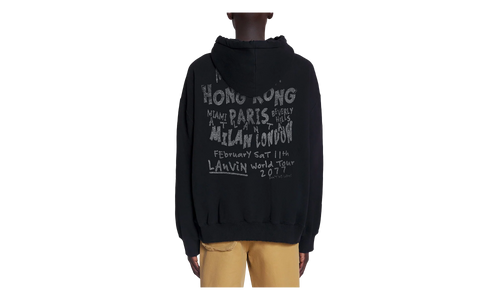 PRINTED KNIT HOODIE "Black" RU HO0005 J117 P24 10