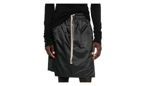 Rick Owens Woven Kilt Shorts "Black" MON32