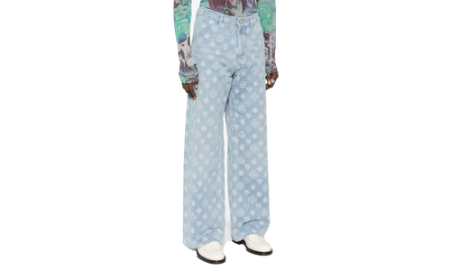 RELAXED-FIT MONOGRAM JEANS "Blue" M AW25 TR 356 01