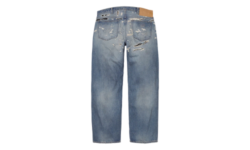 MM6 Maison Margiela Distressed Loose Fit Selvedge Jean "SS26 - Blue" SU27182