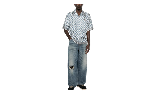 MA Checkered Bowling Shirt "Steel" AMTOSH1078 396