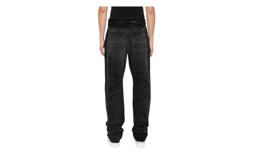 Leather Straight MX1 Jean "Vintage Black" AMDNGH1086 097