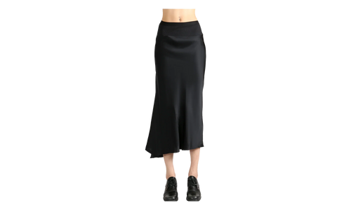 Charmeuse A Line Bias Skirt WMNS "Black" RP02E4343 SCH 09