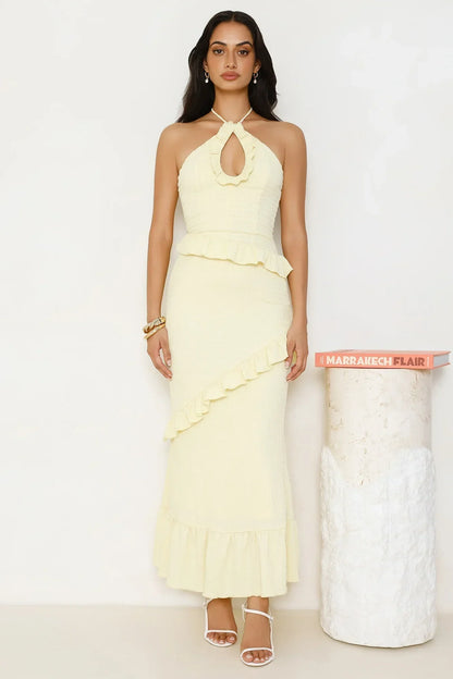 Mango Mojito Halter Maxi Dress