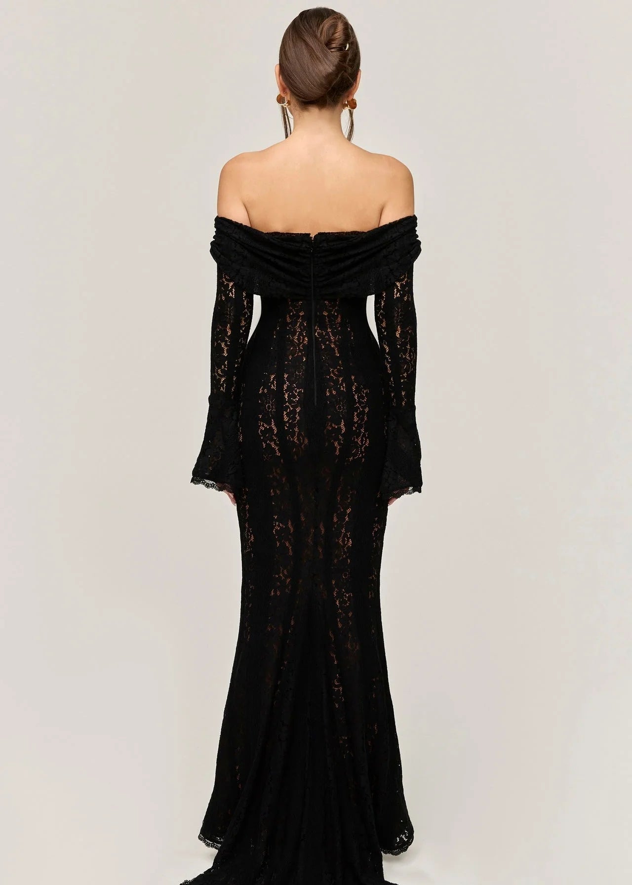 Livette - Vintage Off Shoulder Maxi Dress
