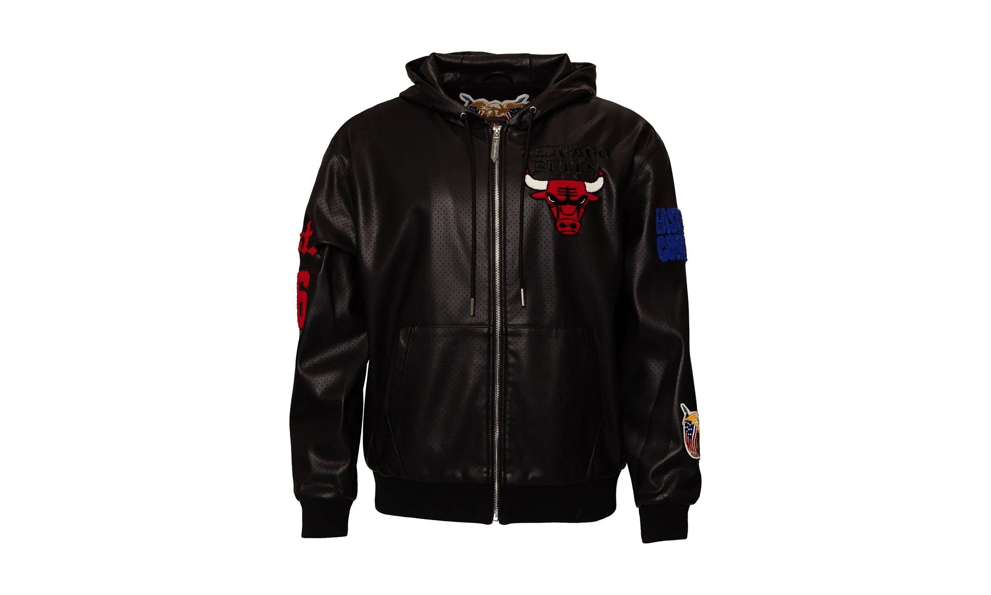 Chicago Bulls 1966 Lightweight Vegan Zip-Up Hooded Jacket "Black" NBA 147BLKDE BULLS