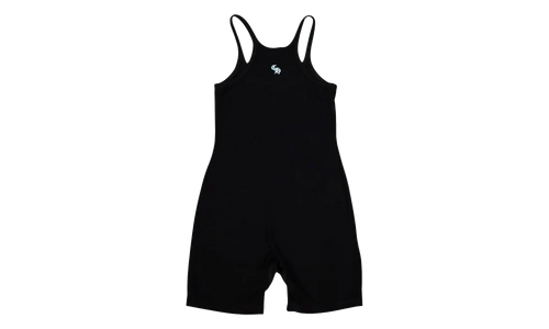 Ribbed Embroidered Romper "Black" CHRM1015
