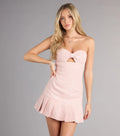 Sweet Like Sequin Tweed Strapless Mini Dress
