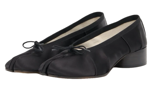 Tabi Satin Ballerina WMNS "Black" S58WZ0156P7551T8013