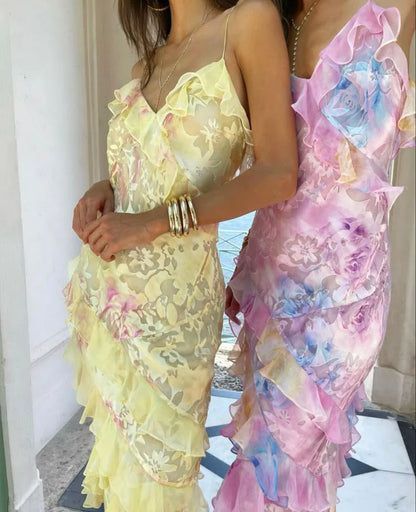 Aureline – Elegant Ruffle Dress with a Playful Touch