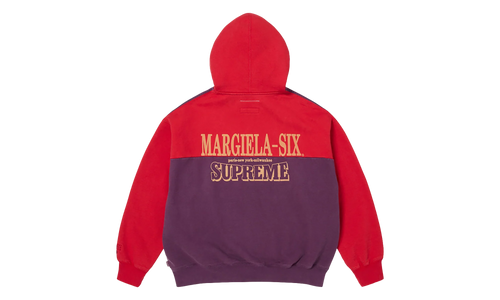 MM6 Maison Margiela Eagle Zip Up Hooded Sweatshirt "SS26 - Purple / Red" SU27174