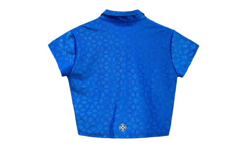 Cross Pattern Polo Tee WMNS "Blue" CHRM0826
