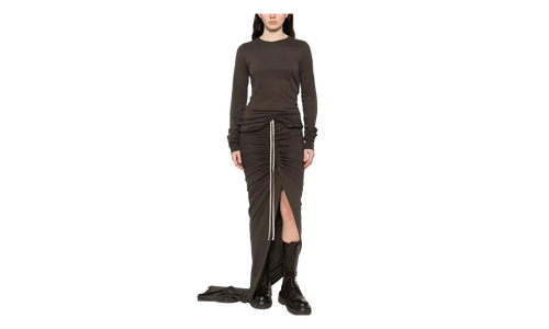 Rick Owens Knitted Adjustable Skirt WMNS "Dark Dust" MON66