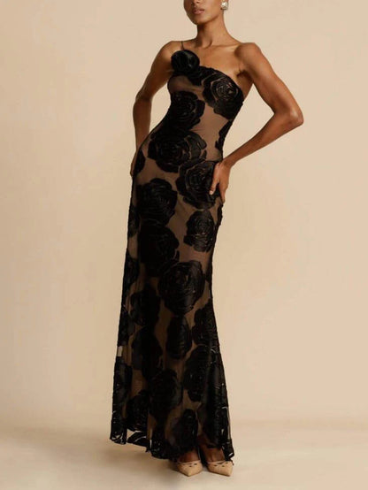 Becca - Floral Maxi Dress with Elegant Look