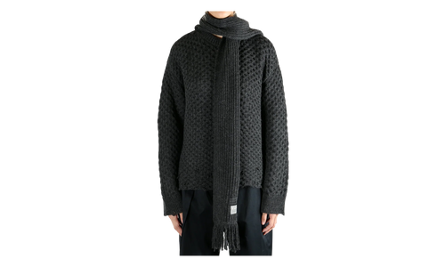 Knit Scarf "Dark Grey Melange" S52HL0049 M13132 855M
