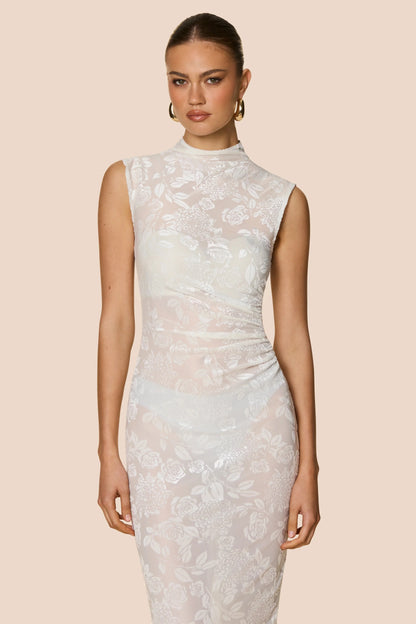 Nookie Devore Maxi Dress - White