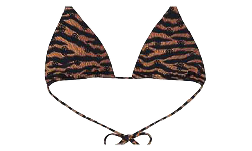 X DIB Orange Tiger Bikini top "Brown" CHRM1084