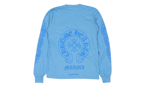 Miami Horseshoe Logo Long-Sleeve T-Shirt "Blue" CHRM1149