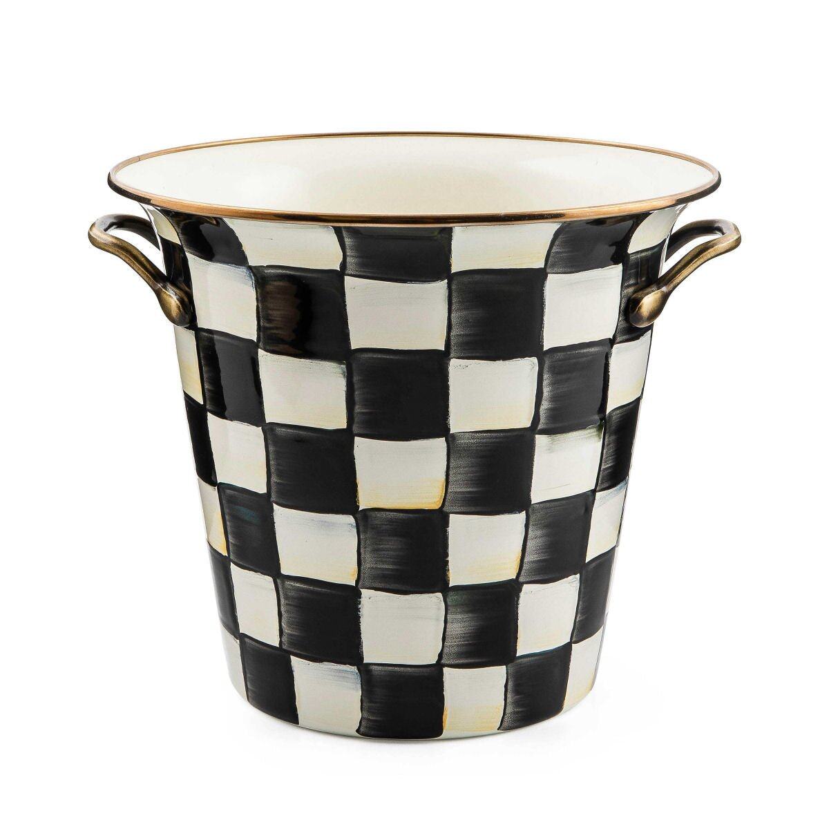Courtly Check Design Enamel Wine Cooler
