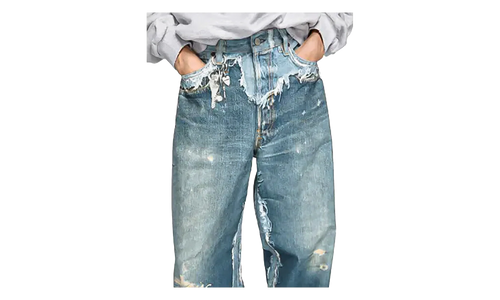 Trashed Trompe L'Oeil Jeans "Mid Blue" CK0140AUZ