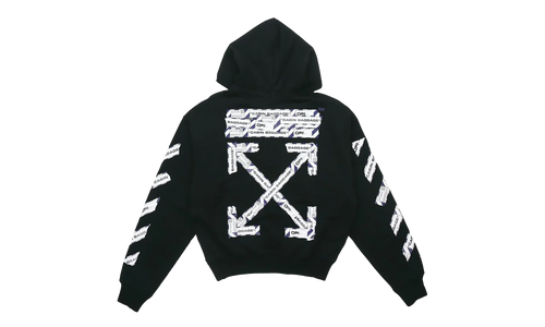 Back Arrow Printing Loose Hoodie "Black" OMBB037S20E300031088