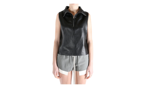 Short Sleeve Tabard in Pelle Top WMNS "Black" RP01F6116 LBY 09