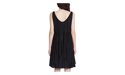 SLEEVELESS GATHERED SHORT DRESS "Black" RW DR0009 4893 P24 10