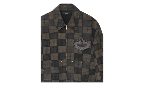 Checkered Work Jacket "Brown" AMOUJA1103 210