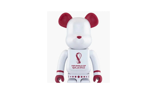Bearbrick FIFA World Cup Qatar 2022 "White Chrome - 1000%" MEDI3039