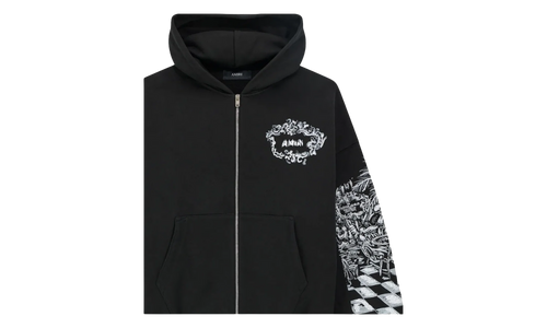 Chateau Sketch Zip-Up Hoodie "Black" AMTOJR1099 001