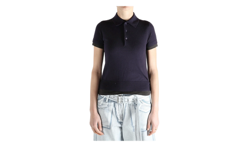 Polo Knit Shirt WMNS "Purple Brown" FN WN KNIT000967 PURPLE BROWN
