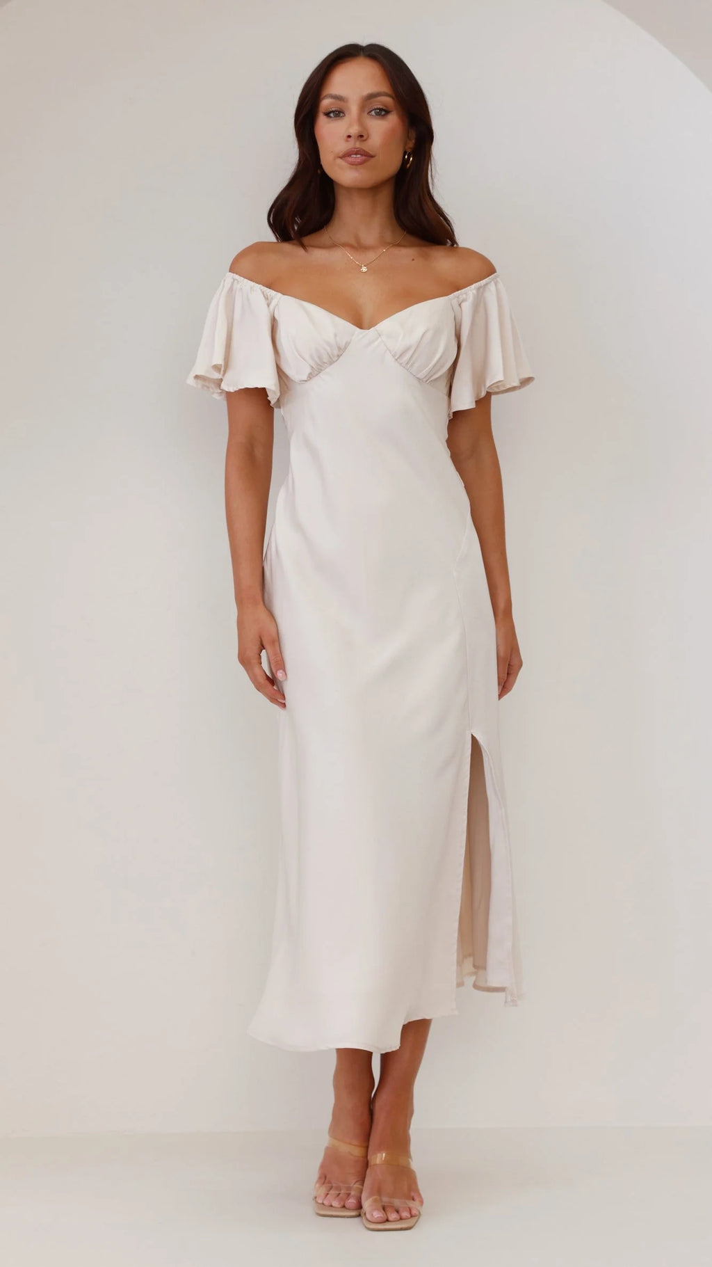 Louisa Midi Dress - Ivory