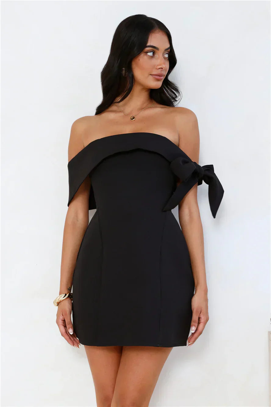 Seashell Dream Off Shoulder Mini Dress