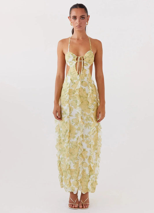 Livette - Sunset Ruffle Maxi Dress