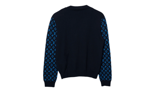 Monogram Mix Cashmere Crewneck "Navy" 1AATLQ