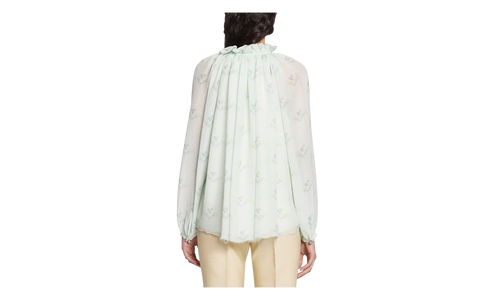 SILK FLARE SLEEVE BLOUSE "Mint" RW TO0114 5672 E23 401