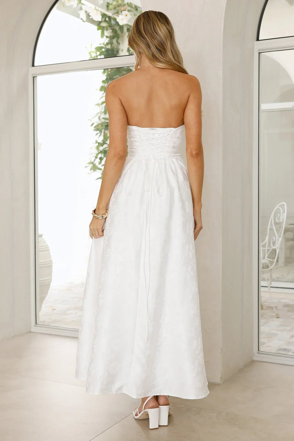 Dancing In Magic Strapless Maxi Dress